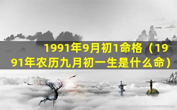 1991年9月初1命格（1991年农历九月初一生是什么命）