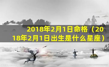 2018年2月1日命格（2018年2月1日出生是什么星座）