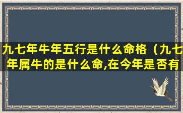 九七年牛年五行是什么命格（九七年属牛的是什么命,在今年是否有添丁之喜）