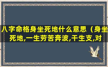 八字命格身坐死地什么意思（身坐死地,一生劳苦奔波,干生支,对妻子好,伤官生财）