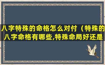 八字特殊的命格怎么对付（特殊的八字命格有哪些,特殊命局好还是不好）