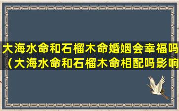 大海水命和石榴木命婚姻会幸福吗（大海水命和石榴木命相配吗影响财运吗）