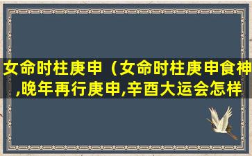 女命时柱庚申（女命时柱庚申食神,晚年再行庚申,辛酉大运会怎样）