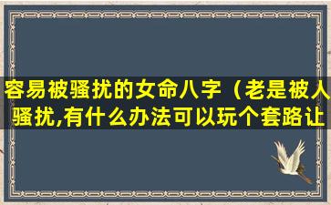 容易被骚扰的女命八字（老是被人骚扰,有什么办法可以玩个套路让他坐牢）