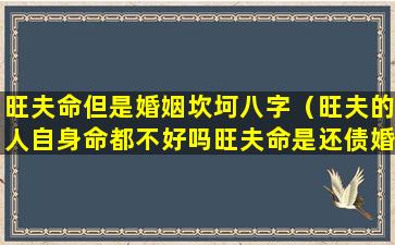 旺夫命但是婚姻坎坷八字（旺夫的人自身命都不好吗旺夫命是还债婚姻吗）