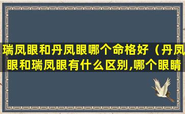 瑞凤眼和丹凤眼哪个命格好（丹凤眼和瑞凤眼有什么区别,哪个眼睛颜值更高）