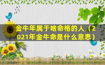 金牛年属于啥命格的人（2021年金牛命是什么意思）